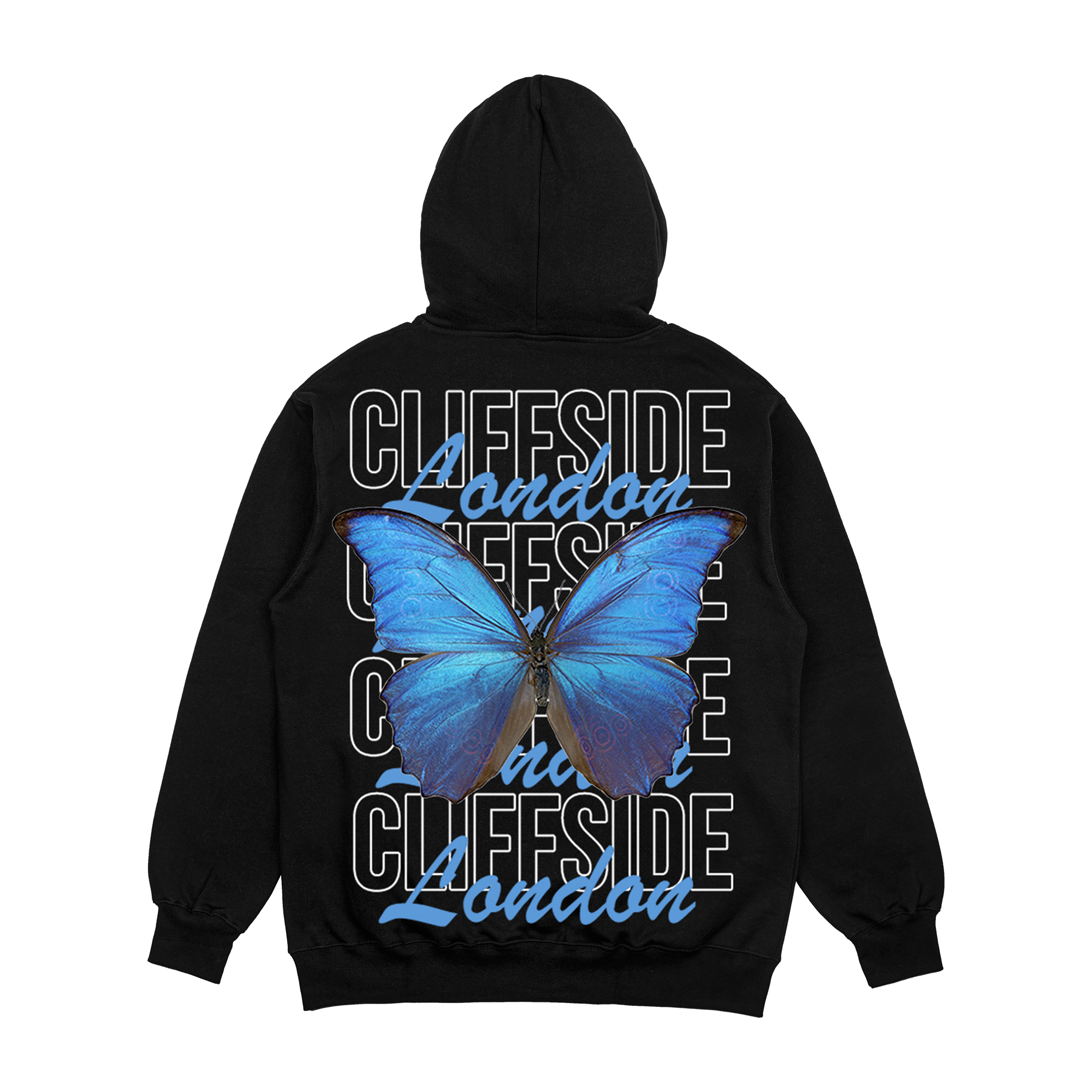CliffSide Signature Butterfly Hoodie – Black