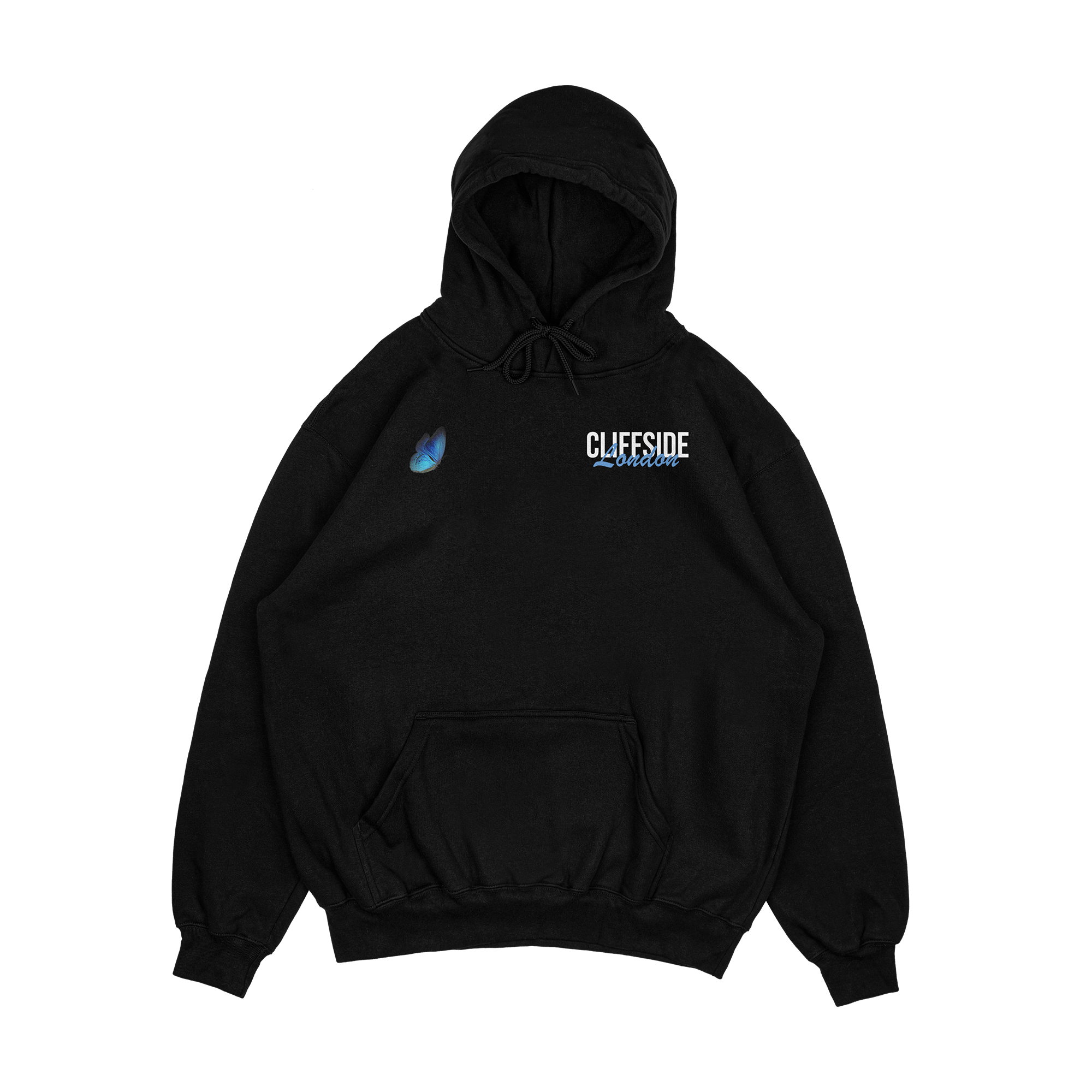 CliffSide Signature Butterfly Hoodie – Black