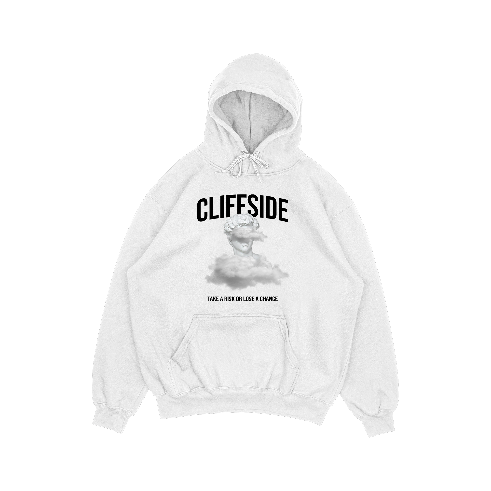 CliffSide “Take A Risk” Signature Hoodie – White